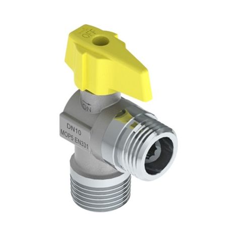 VALVOLA A SFERA PER GAS ANGOLO MM Misura: 1/2"  DN 10