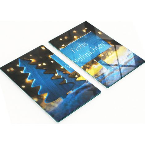 Tablas de cortar decorativas de vidrio templado Feliz Navidad 2x30x52 cm