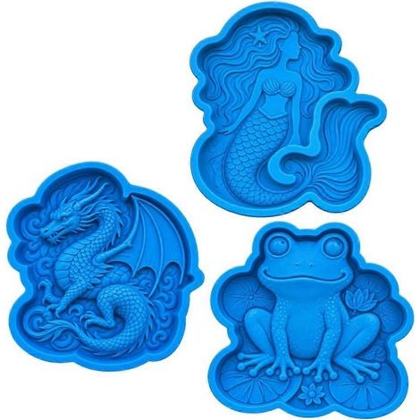 Moule réutilisable pour dalles de jardin en forme de dragon, moules en ciment pour béton, moule en silicone pour coulage, décoration d'allée, terrasse (1/5)