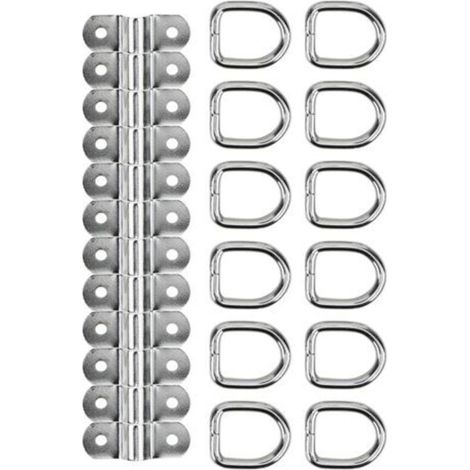 Crochet d'arrimage de remorque de voiture, anneau en D, arrimage sécurisé, crochets d'ancrage de remorquage pour camions, camping-car, Van, Atv, Suv, bateau