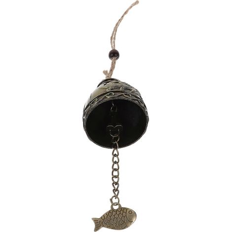 Carillon éolien vintage suspendu, clochette décorative en métal (2 pièces) (1/5)