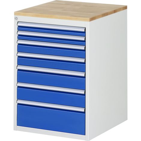 Rau Schubladenschrank Buche-Top und 7 x Schubl.-L 2x60 2x90 2x120 1x180mm (1/5)