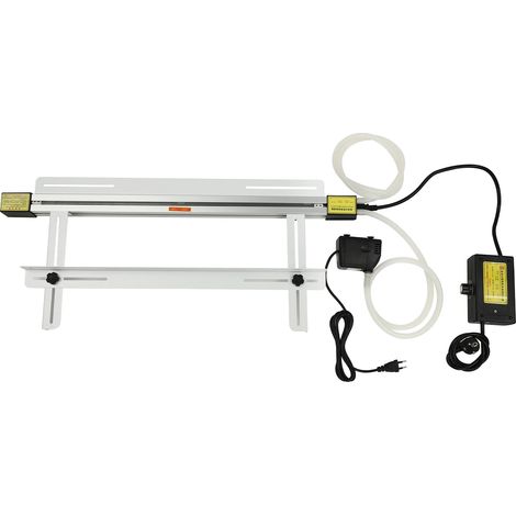 Machine de pliage à chaud en acrylique, 1000W, courbures rapides et précises avec température réglable et système de refroidissement pour formation plastique professionnelle, blanche 60cm prise EU