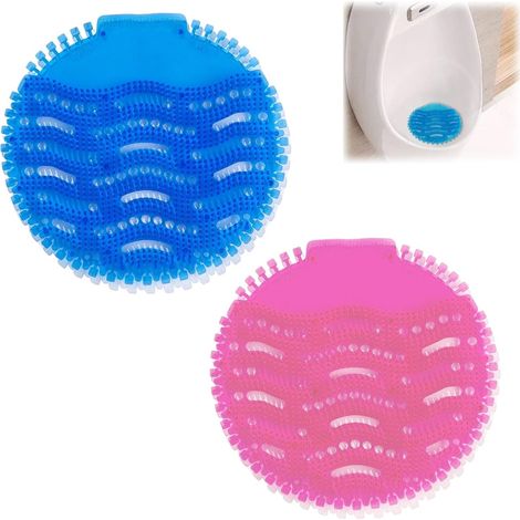 Scented urinal filter cotton flower (2 pieces) with replacement indicator and splash protection, designed for each round shaped tracker and urinal, diameter 16 cm (1/5)