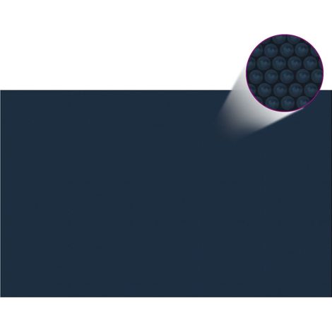Cubierta solar de piscina de PE flotante negro y azul 800x500cm vidaXL