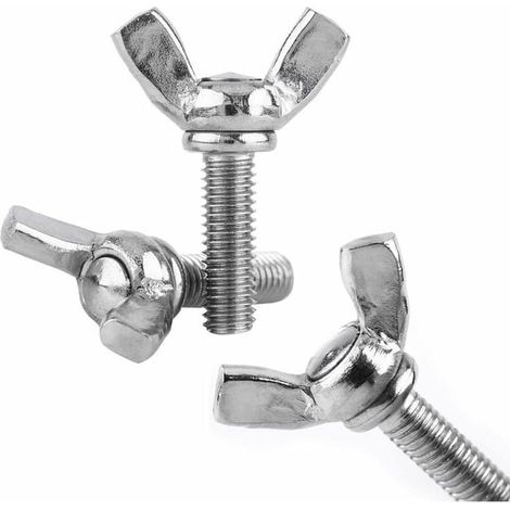 Flügelmuttern M6 x 25 mm, mit metrischen Schrauben, Flügelschrauben und manuellen Befestigungselementen. (1/5)