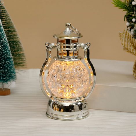 Lampe À Huile Rétrô - Lampe De Cheval Miniature - Veilleuse Décorative De Bureau - 14,5 X 8,5 Cm - Alimentée Par Pile Bouton - 1 Pièce (1/5)