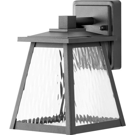 Lámpara LED de pared para exterior de metal estilo tradicional puerta principal porche negro Siret (1/5)