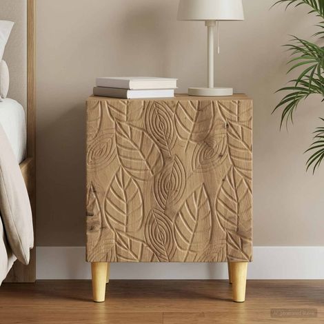 vidaXL Table de chevet Chêne artisanal 43 x 34,5 x 50 cm (1/5)