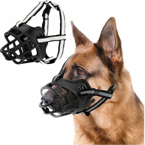 Dog Mask, Dog Mask with Breathable Mesh and Durable Nylon Headband (M) (1/5)