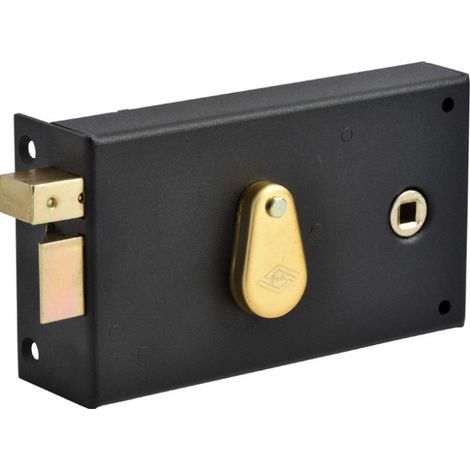 JPM cerradura monopunto epoxi negro acero 140x79 mm