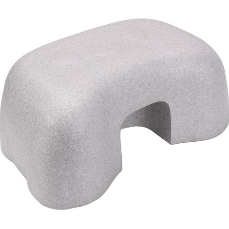 Tabouret de toilette en EPP antidérapant et multifonctionnel, repose-pieds et marchepied pour salle de bain, pour enfants et adultes, gris (1/5)