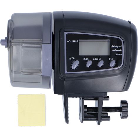 Automatischer Fischfutterautomat mit programmierbarem LCD-Display, robuste Elektronik für Aquarien