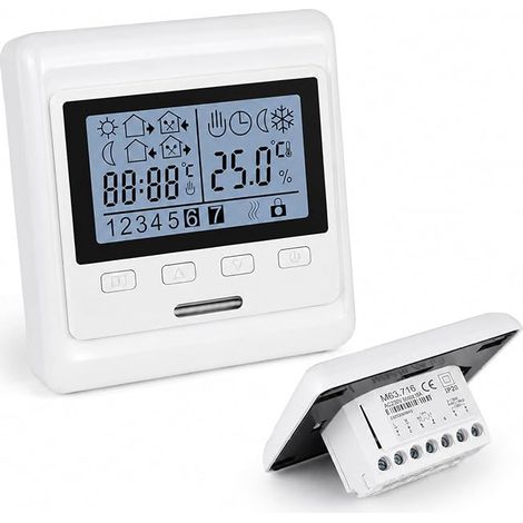 Thermostat for Underfloor Heating Room Thermostat Digital Programmable Thermostat 16A Electric Underfloor Heating (1/5)