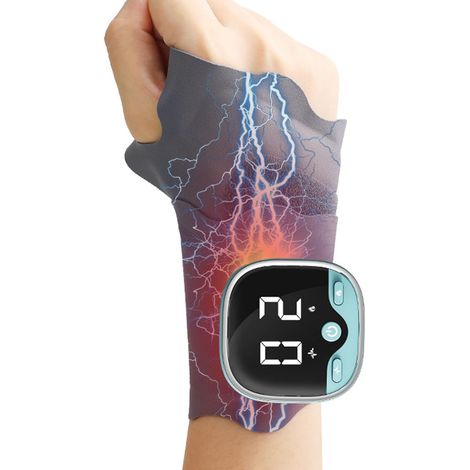 Masseur Main Chauffant Sans Fil, Appareil Massage Poignet Ergonomique Réglable, Soulagement Douleur pour Homme et Femme