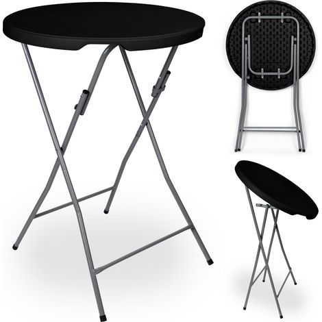 Tavolo da catering pieghevole GALA 80 cm nero