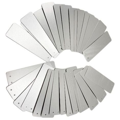 100 etiquetas de aluminio para jardinería (rectangulares, para exteriores, metálicas, para plantas de jardinería, de aluminio) (1/4)