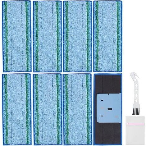 Lot de 8 accessoires de tampons de vadrouille pour iRobot Braava Jet m6 Series Robot Mop lavables et réutilisables en microfibre (1/5)