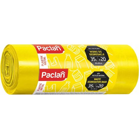 Bolsas de basura Paclan 35 l 20 unidades 139300 amarillas