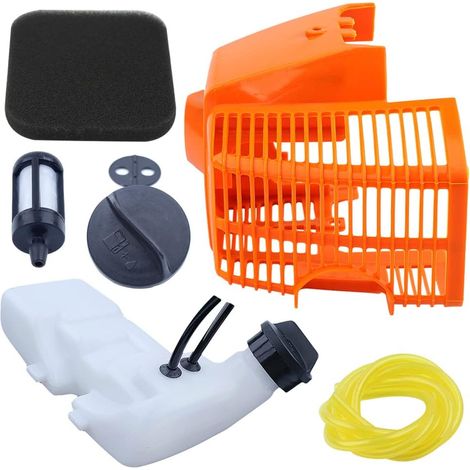 Cache de réservoir de carburant, couvercle de moteur, filtre à air pour Stihl Fs75 Fs80 Fs80R Fs85 Fs85R Débroussailleuse 4137 350 0410, 4137 080 1601 (1/5)