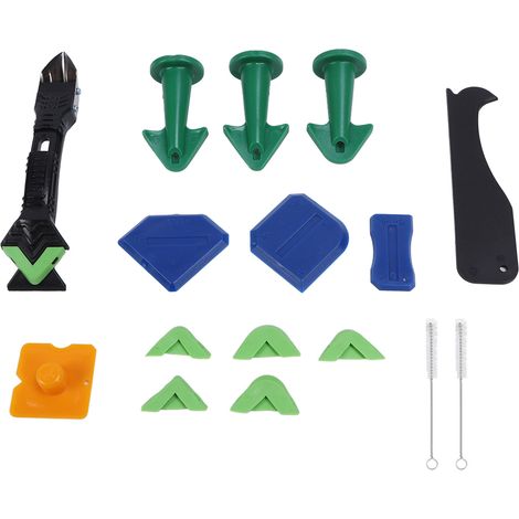 Kit de calfeutrage silicone, grattoir de finition, outils multifonctionnels pour enlever le joint à usage domestique (1/5)