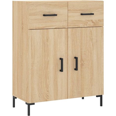 Credenza cassettiera mobile contenitore organizer cucina soggiorno salotto sonoma 695 x 34 x 90 cm legno ingegnerizzato marrone 020031650