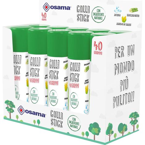 Colle Forte Stick Extra Adhésive, 10 Bâtons, 40 gr - Set Colles Naturel sans Solvants pour Papeterie Bureau et Fourniture Scolaire - Résistante et sans Grumeaux sur Papier, Sûre pour Enfants (1/5)