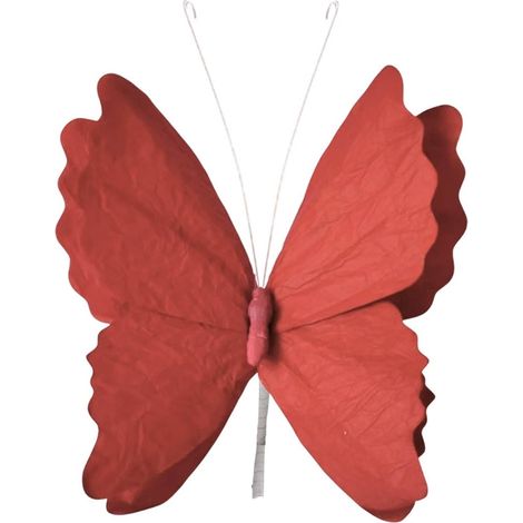 Guirlande De Fleur Papillon - Décoration Artificielle Pour Porte Jardin Mariage Printemps Été - 32x30 cm - Rouge Vin - 1 Pièce (1/5)