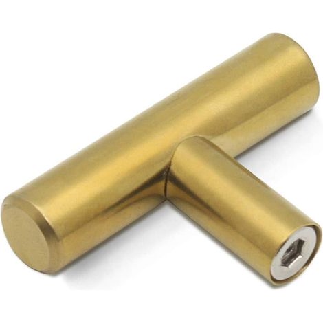 Poignée de meuble en laiton - Barre de porte en forme de T pour meubles de cuisine, acier inoxydable - 9 tailles (1/5)