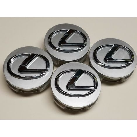 Enjoliveurs pour jantes Lexus 62 mm, avec logo Lexus - Gris (lot de 4)