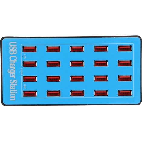 Station de Recharge USB 100W 20 Ports - Chargeur Secteur Rapide WLXA5+ 100-240V (Prise Européenne) (1/5)