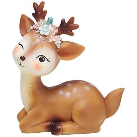 Rehkitz-Figur aus Kunstharz, Zwerghirsch-Ornament für Zuhause, Büro, Auto und Hochzeitsdekoration, 1er-Set (1/5)