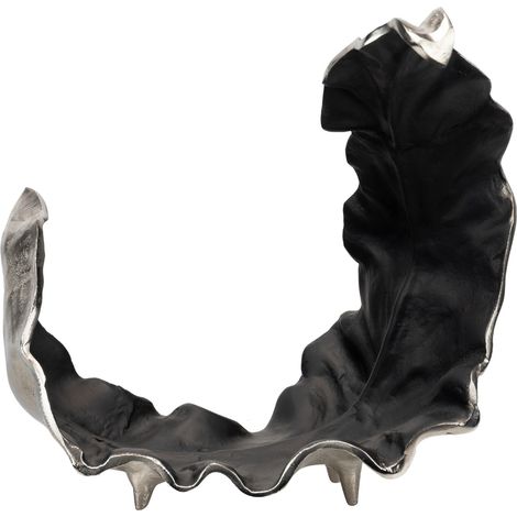 Graue Aluminiumblattskulptur 47X25X36 Cm (1/5)