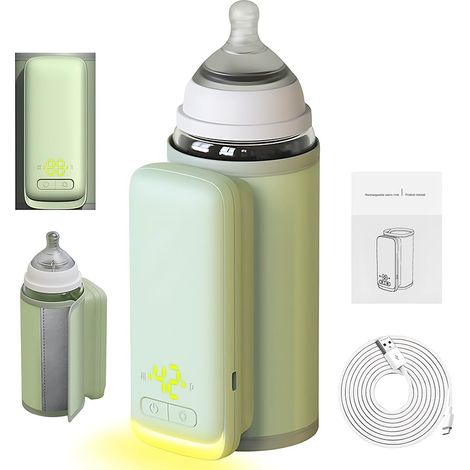 Chauffe-biberon sans fil JeiibrZui - Capacité 8000 mAh - Écran LCD - Taille universelle - Noir (1/5)