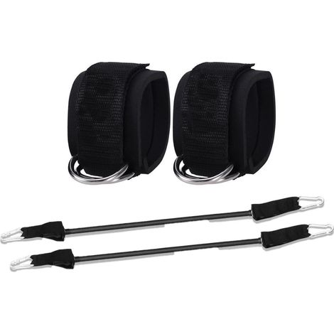 Cinghia Fascia Caviglia Fitness Regolabile Elastici Resistenza Allenamento Gambe (1/4)