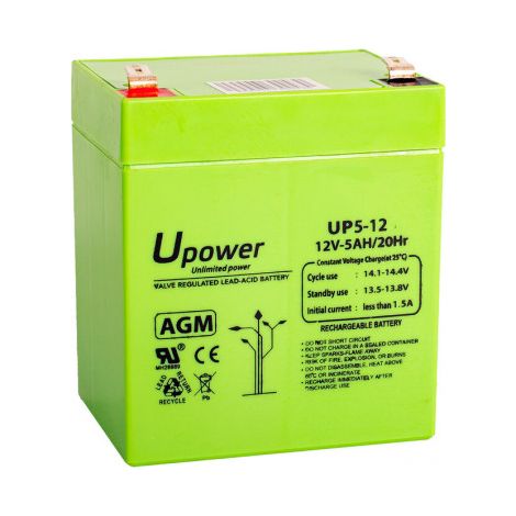 Batería Plomo U-Power 12V 5Ah (1/2)