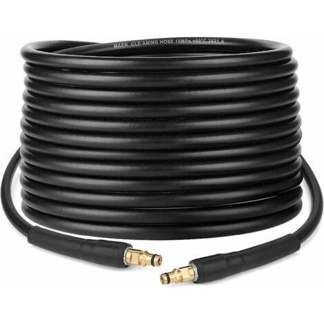 Manguera para hidrolimpiadoras Karcher K2, K3, K4, K5, K6 y K7 - 10 m - Manguera flexible de conexión rápida con racores de latón