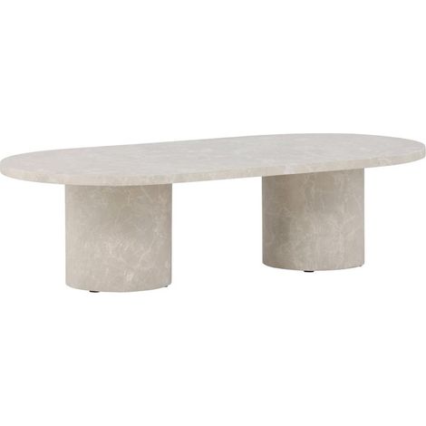 Table Basse Effet Marbre "Narvik" 120cm Beige (1/5)