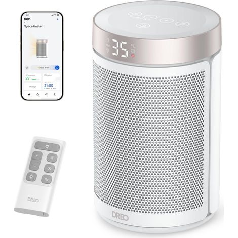 Chauffage WiFi PTC 1500 W, thermostat, éco, minuterie 1–12 h (1/5)