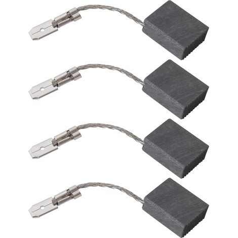 Satz mit 4 Ersatzkohlebürsten 316055220, 0,23" Breite 0,487" Höhe 0,58" Länge, kompatibel mit Metabo Winkelschleifer WEP 15-150, 15 mm x 12,5 mm x 6 mm