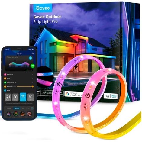 Govee RGBICWW LED-Lichtstreifen für den Außenbereich, LED-Streifen ,10 Meter