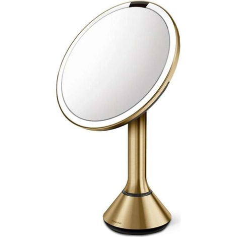Simplehuman - Kosmetikspiegel mit LED-Beleuchtung, Messing ST3061 (1/5)