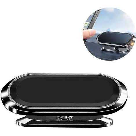 Magnetische Handyhalterung aus Metall fürs Auto, starke Magnethalterung, sekundenschnelles Anbringen und Abnehmen & 360°-Drehung am Armaturenbrett-Black