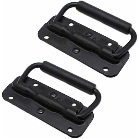 DEESSE SHOP-Poignée de porte coulissante2 pièces poignée en acier inoxydable ressort à ressort Pulls-100mm (1/5)