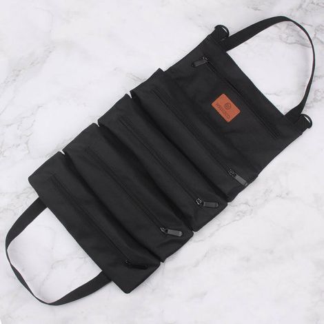 Werkzeugset aus Stoff, tragbare Werkzeugtasche fürs Auto, Elektriker-Werkzeugtasche, Werkzeugset für Heimwerker, Schwarz, 50 cm (1/5)