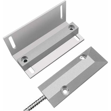 Contactos de alarma magnéticos para interruptor de puerta de garaje, sensor de persiana enrollable NC con soporte en L (1/4)