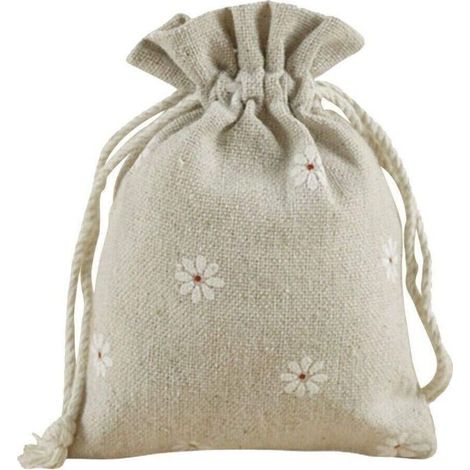 Set of 20 Linen Hemp Bags/Jute Bags with Drawstring (1/5)