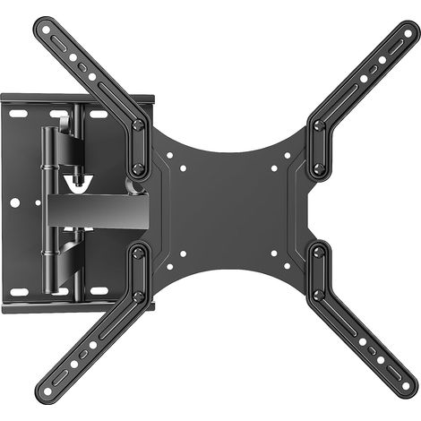Support Mural TV 23-55 Pouces Jusqu'à 45KG, Support TV Mural Orientable Inclinable et Orientable, VESA 400x400 (1/5)