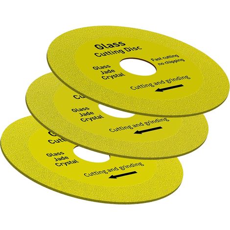 Lame De Découpe Verre - Diamètre 100 mm - Disque Diamant Ultrafin 1 mm - Pour Machine À Carrelage Et Meuleuse D'Angle - Lot De 3 (1/5)