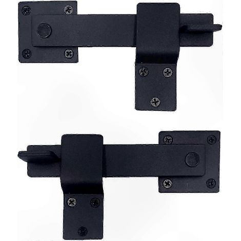 Robuster 14 cm (5,5 Zoll) langer Türriegel aus Schmiedeeisen, stabiles Metall-Klappschloss für Holztore und Zäune, erhöht Sicherheit und Privatsphäre, schwarze Ausführung (1/5)